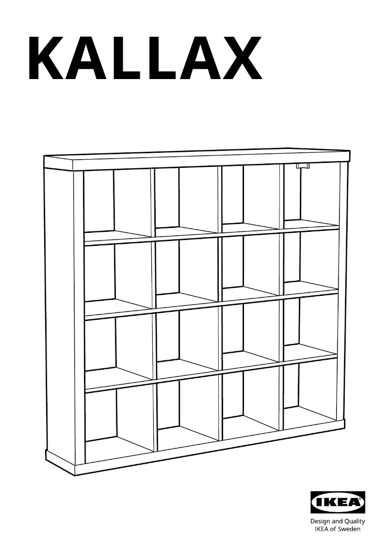 Imagen de la primera página del manual del dispositivo KALLAX 603.518.82