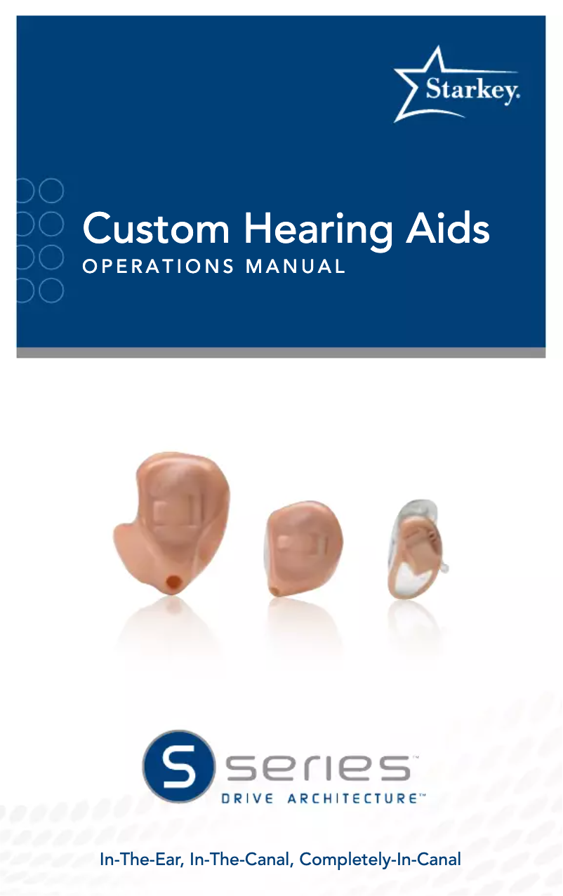 Image de la première page du manuel de l'appareil S Series ITC