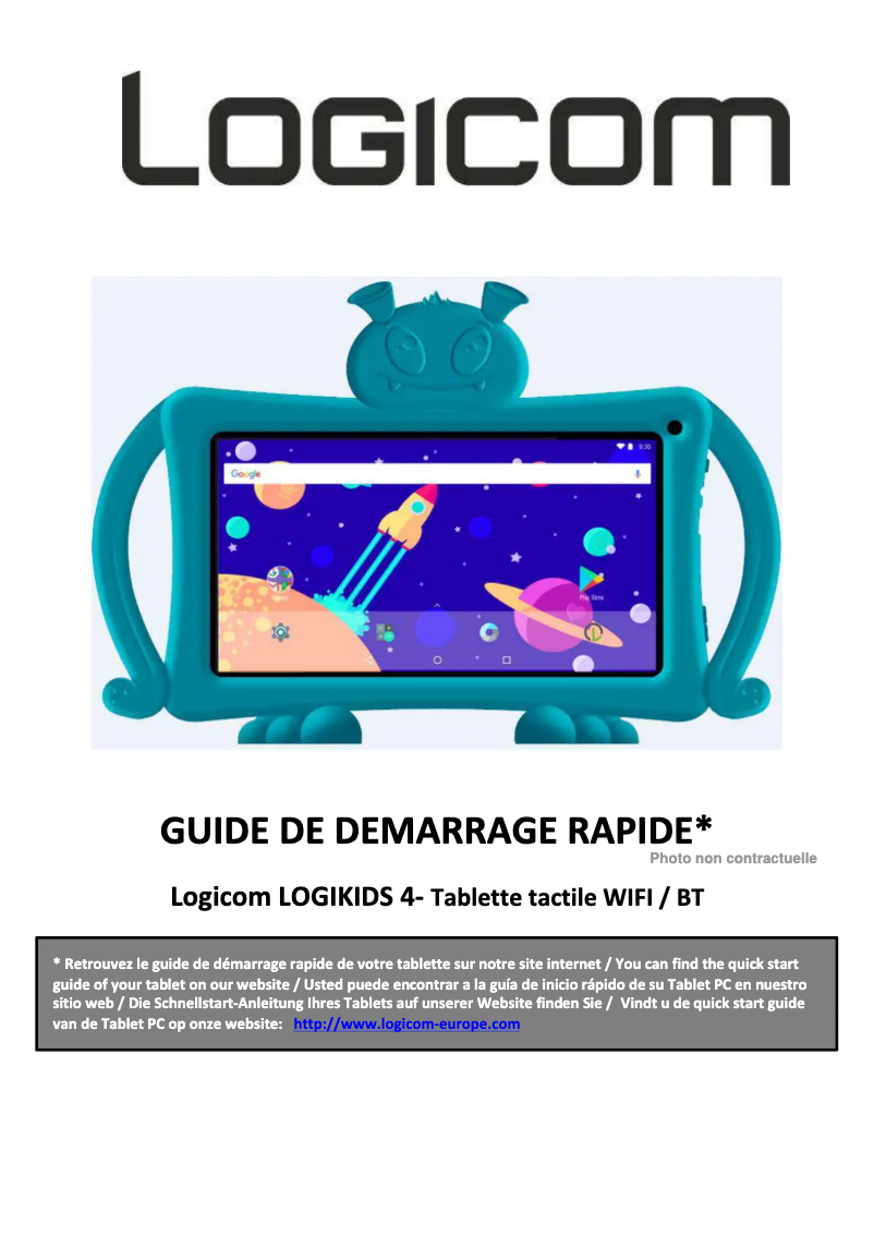 Page n°1 - Manuel utilisateur Logicom Logikids 4