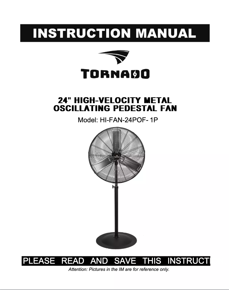 Page 1 de la notice Manuel utilisateur Tornado HI-FAN-24POF-1P