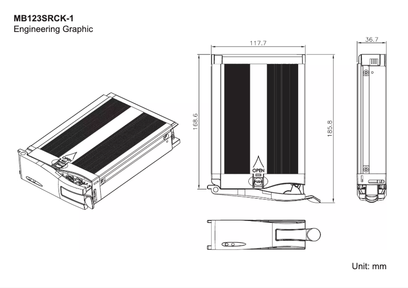 Page 1 de la notice Manuel utilisateur Icy Dock MB123SRCK-1B