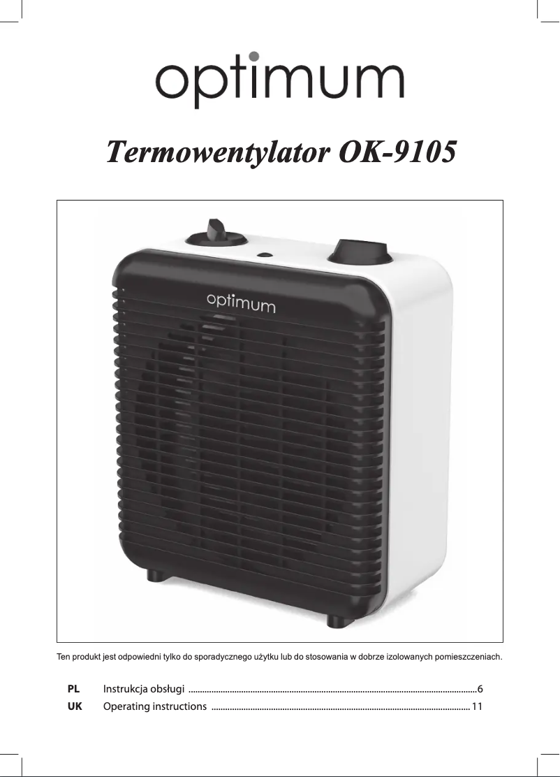 Page 1 de la notice Manuel utilisateur Optimum OK-9105