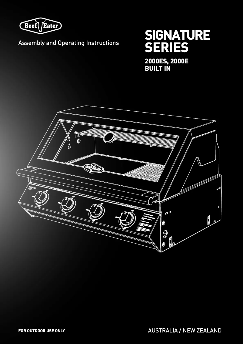 Page n°1 - Manuel utilisateur BeefEater Signature 2000