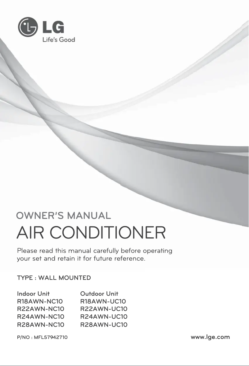 Page n°1 - Manuel utilisateur LG R28AWN-UC10