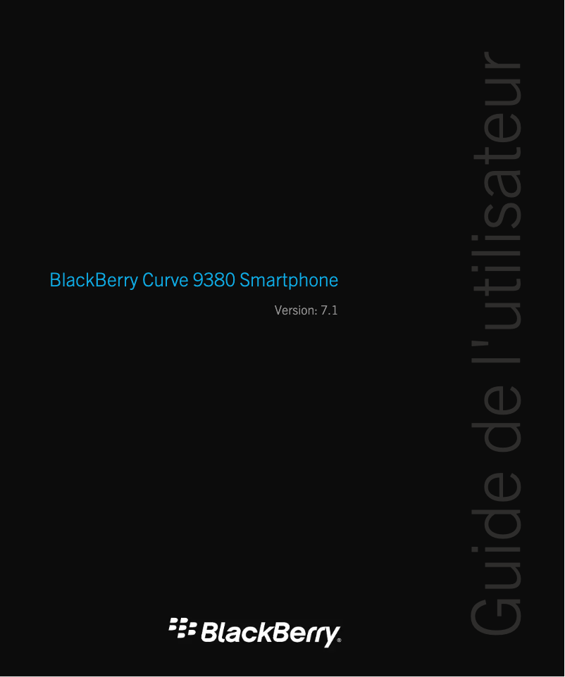 Page 1 de la notice Manuel utilisateur BlackBerry Curve 9380