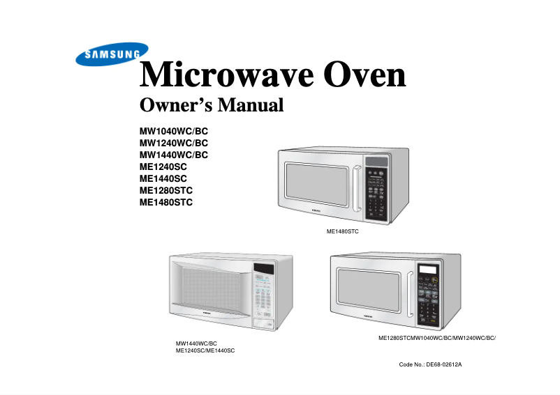 Página 1 del manual Manual de usuario Samsung MW12040WC