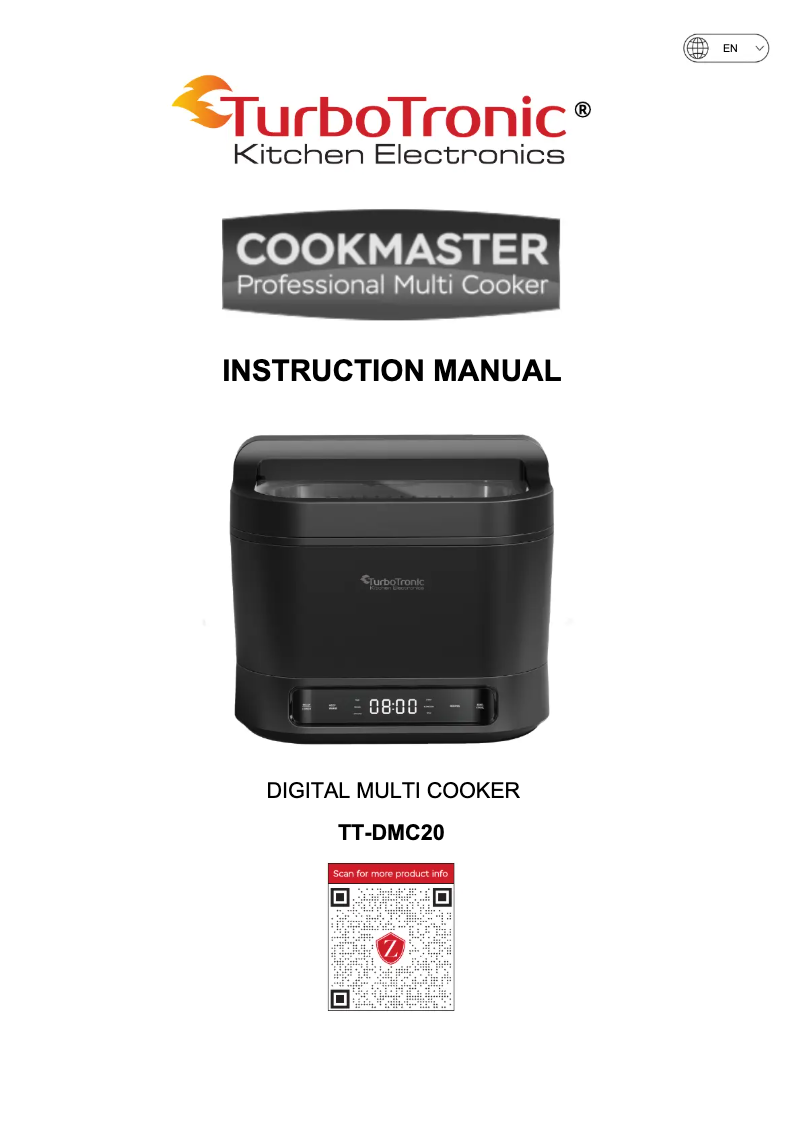 Page 1 de la notice Manuel utilisateur TurboTronic TT-DMC20
