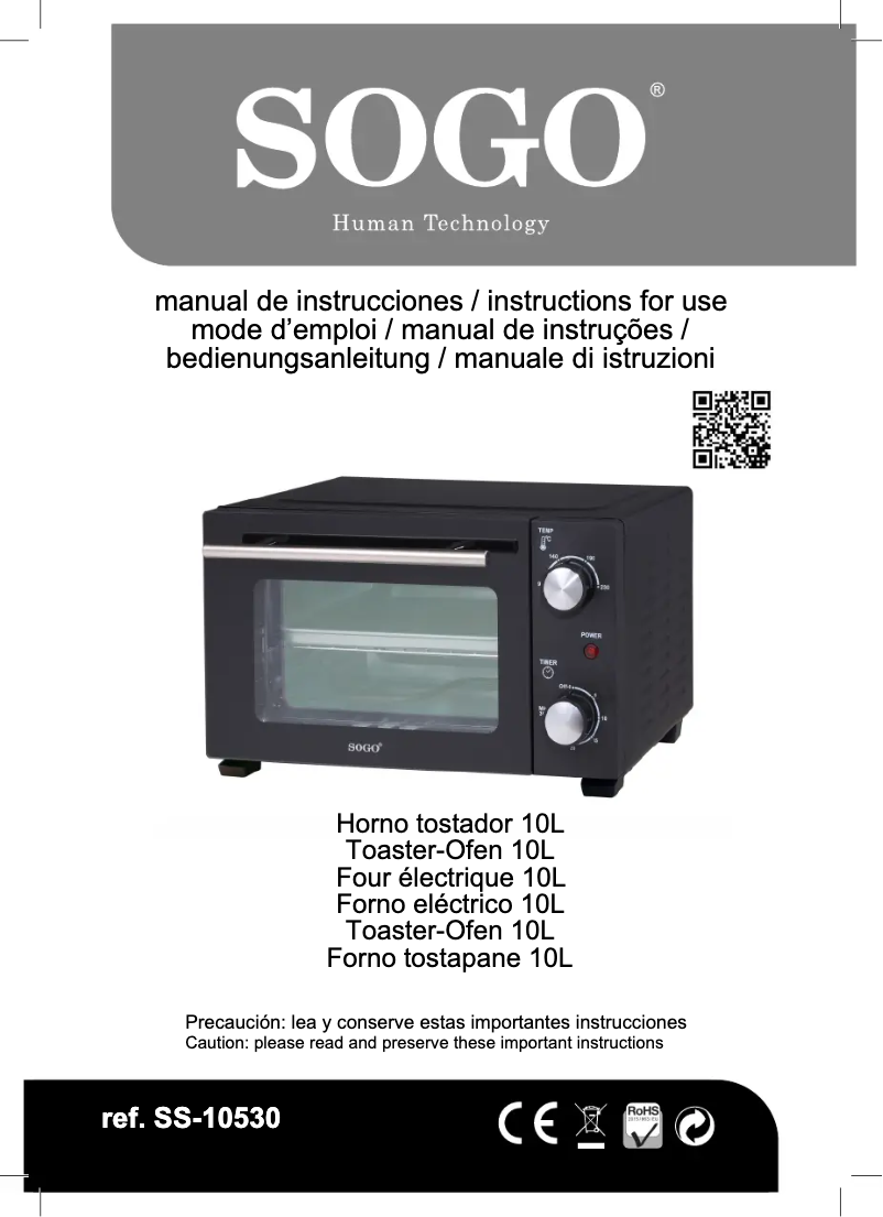 Imagen de la primera página del manual del dispositivo HOR-SS-10530