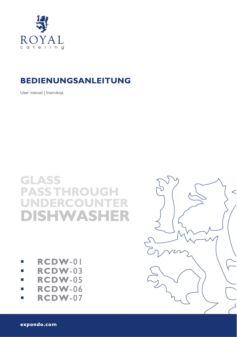 Page 1 de la notice Manuel utilisateur Royal Catering RCDW-07