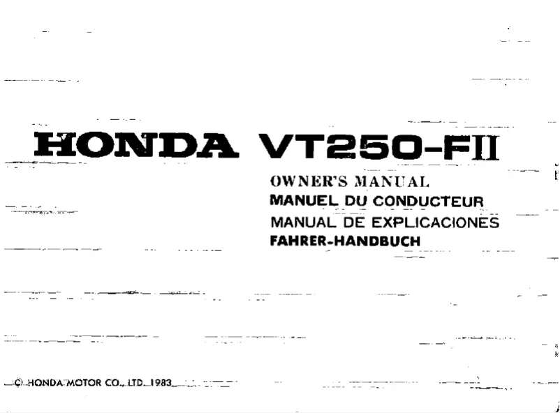 Page 1 de la notice Manuel utilisateur Honda VT250 FII (1983)
