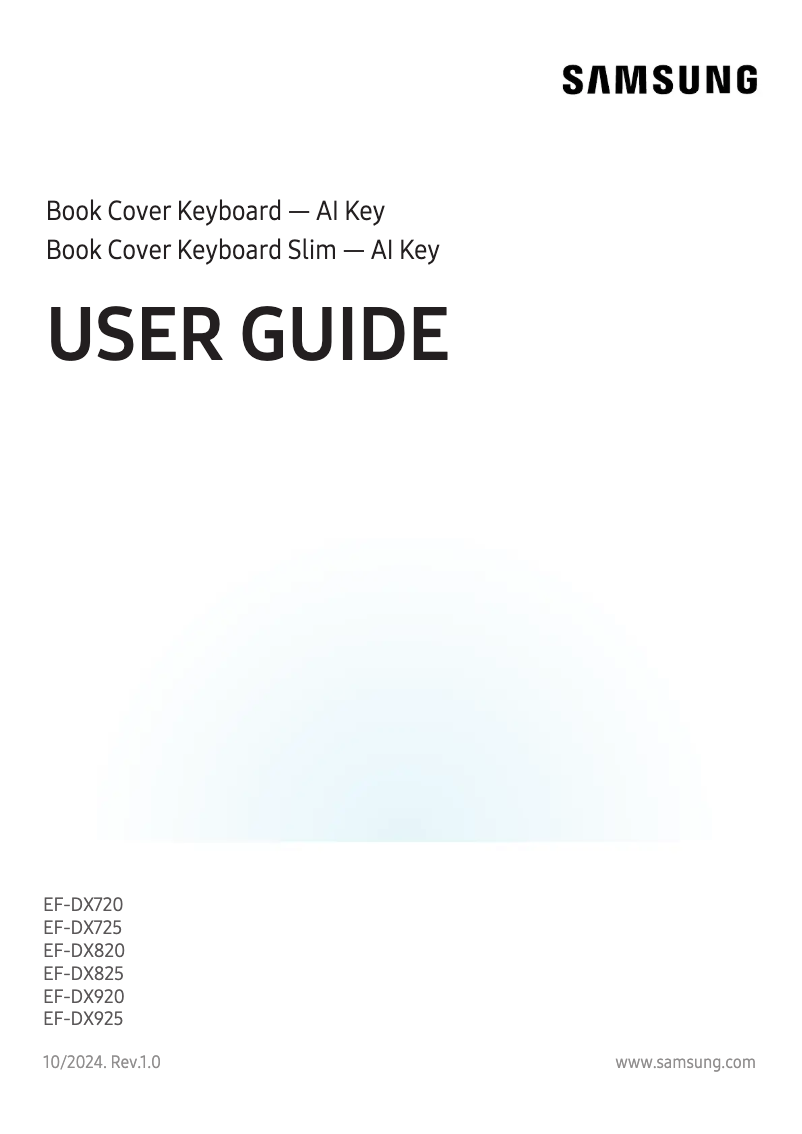 Page 1 de la notice Manuel utilisateur Samsung EF-DX825