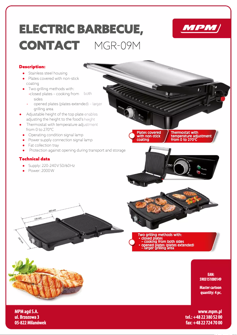 Image de la première page du manuel de l'appareil MGR-09M