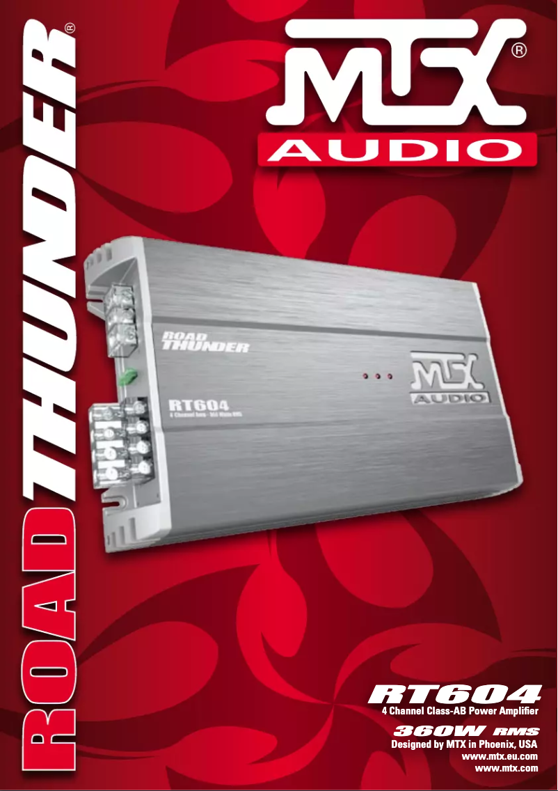 Page 1 de la notice Manuel utilisateur MTX Audio RT604