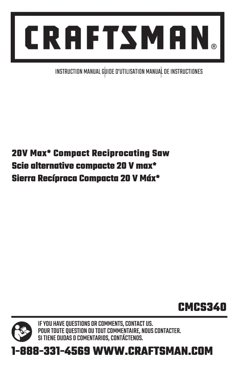 Page 1 de la notice Manuel utilisateur Craftsman CMCS340