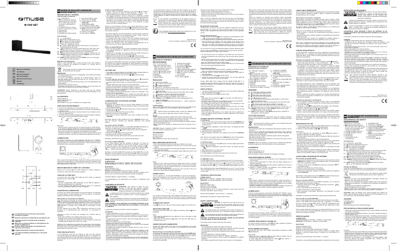 Page 1 de la notice Manuel utilisateur Muse M-1850 SBT