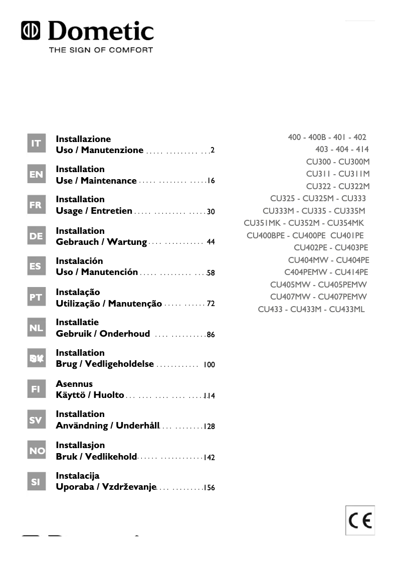 Image de la première page du manuel de l'appareil CU407MW
