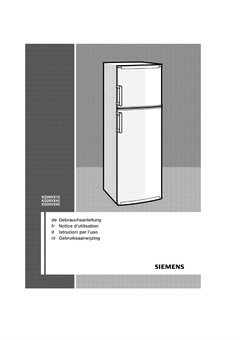 Page n°1 - Manuel utilisateur Siemens KD33VX45