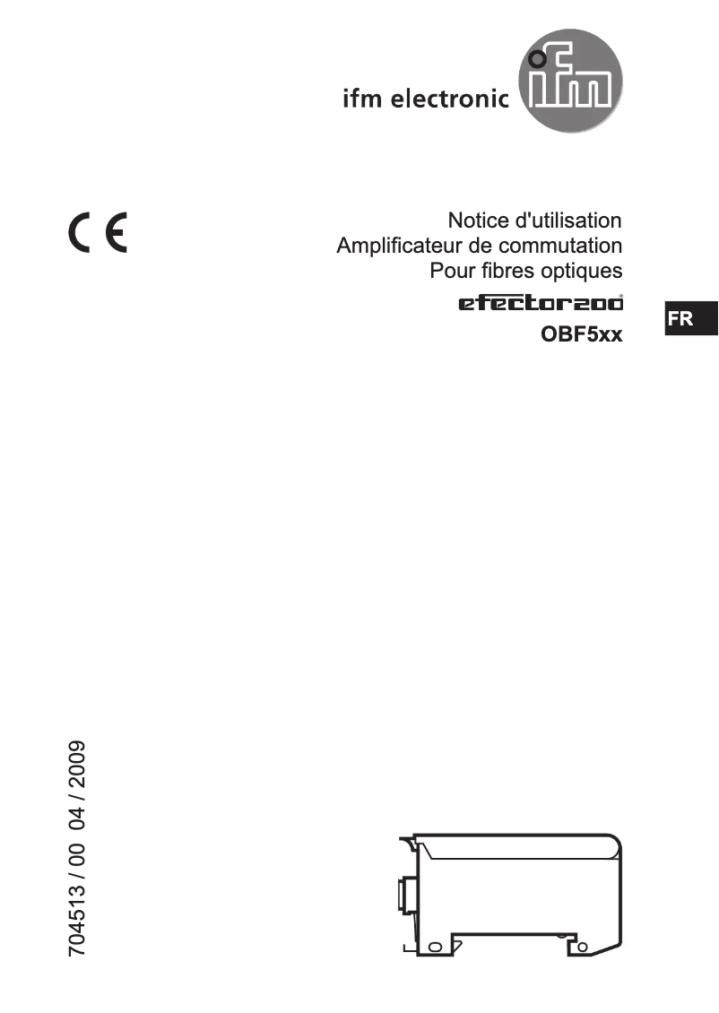 Image de la première page du manuel de l'appareil OBF500