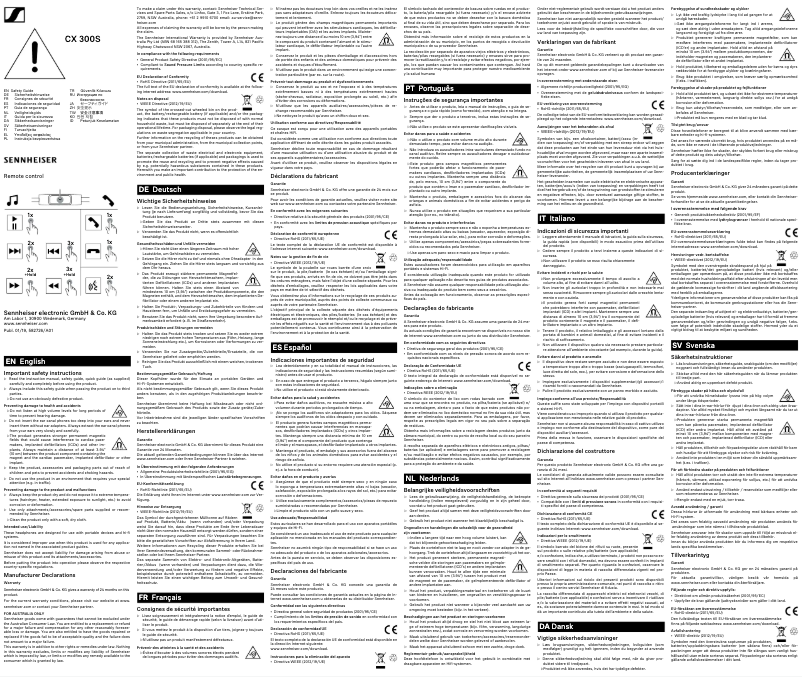 Image de la première page du manuel de l'appareil CX 300S