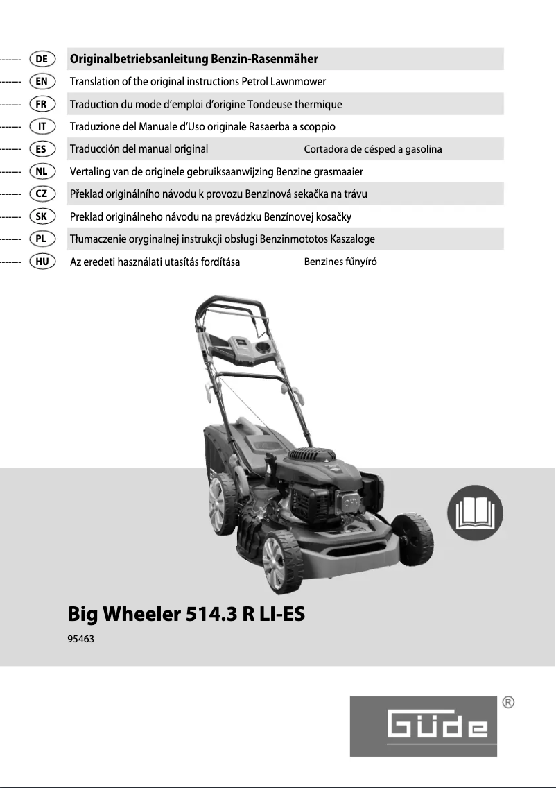 Page 1 de la notice Manuel utilisateur Güde BIG WHEELER 514.3 R