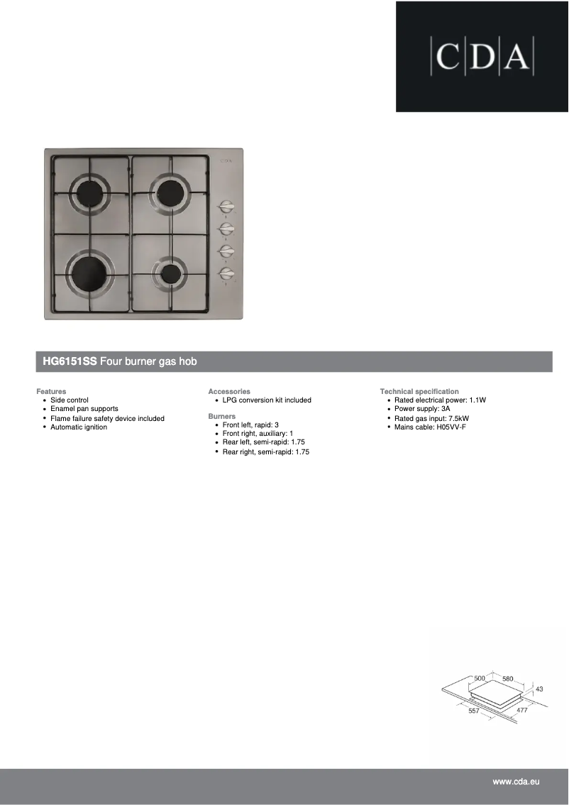 Image de la première page du manuel de l'appareil HG6151SS