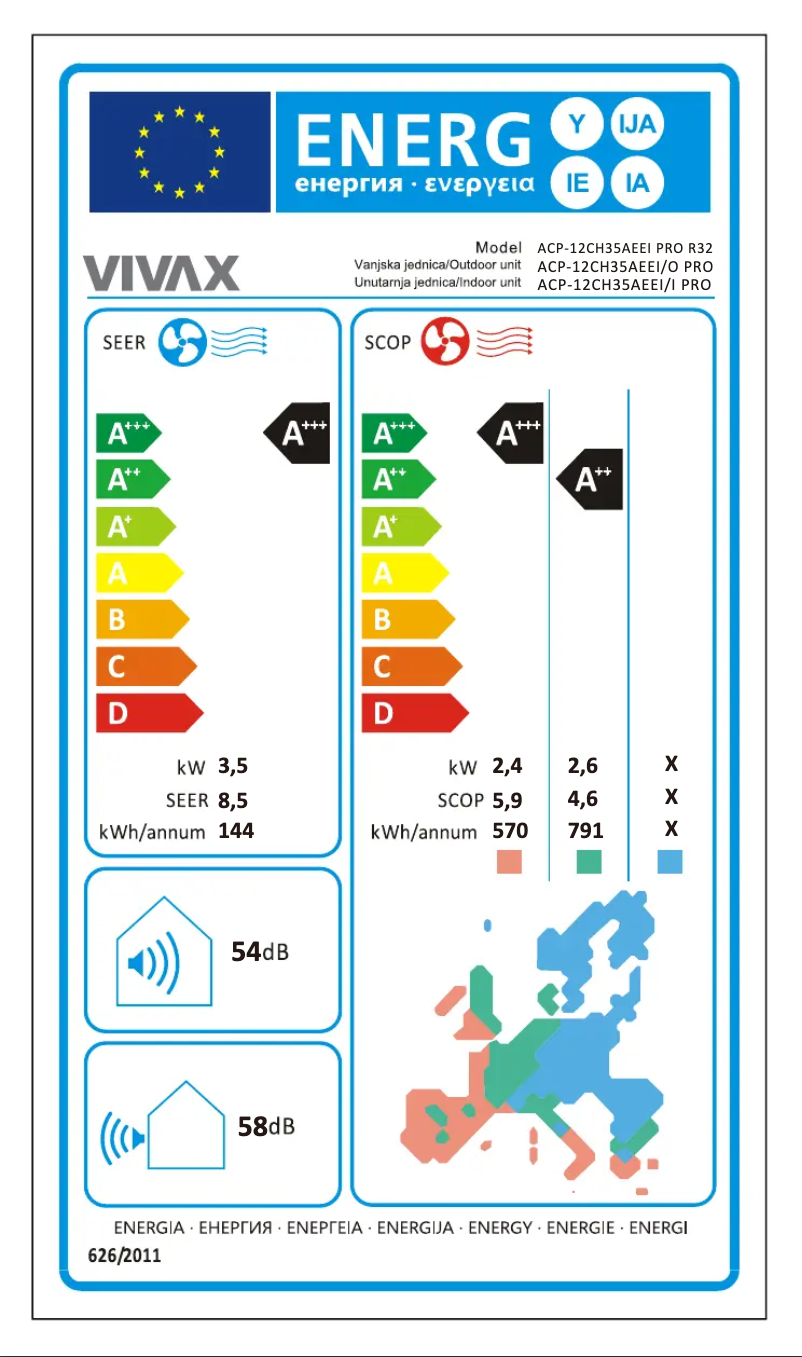 Image de la première page du manuel de l'appareil ACP-12CH35AEEI R32 PRO