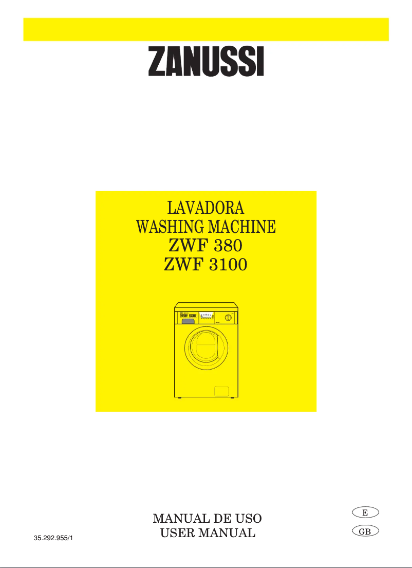 Page 1 de la notice Manuel utilisateur Zanussi ZWF380