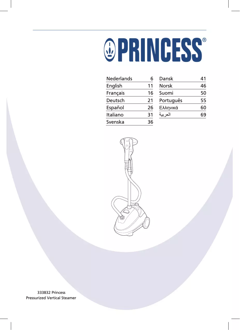 Image de la première page du manuel de l'appareil Pressurized Vertical Steamer 333832