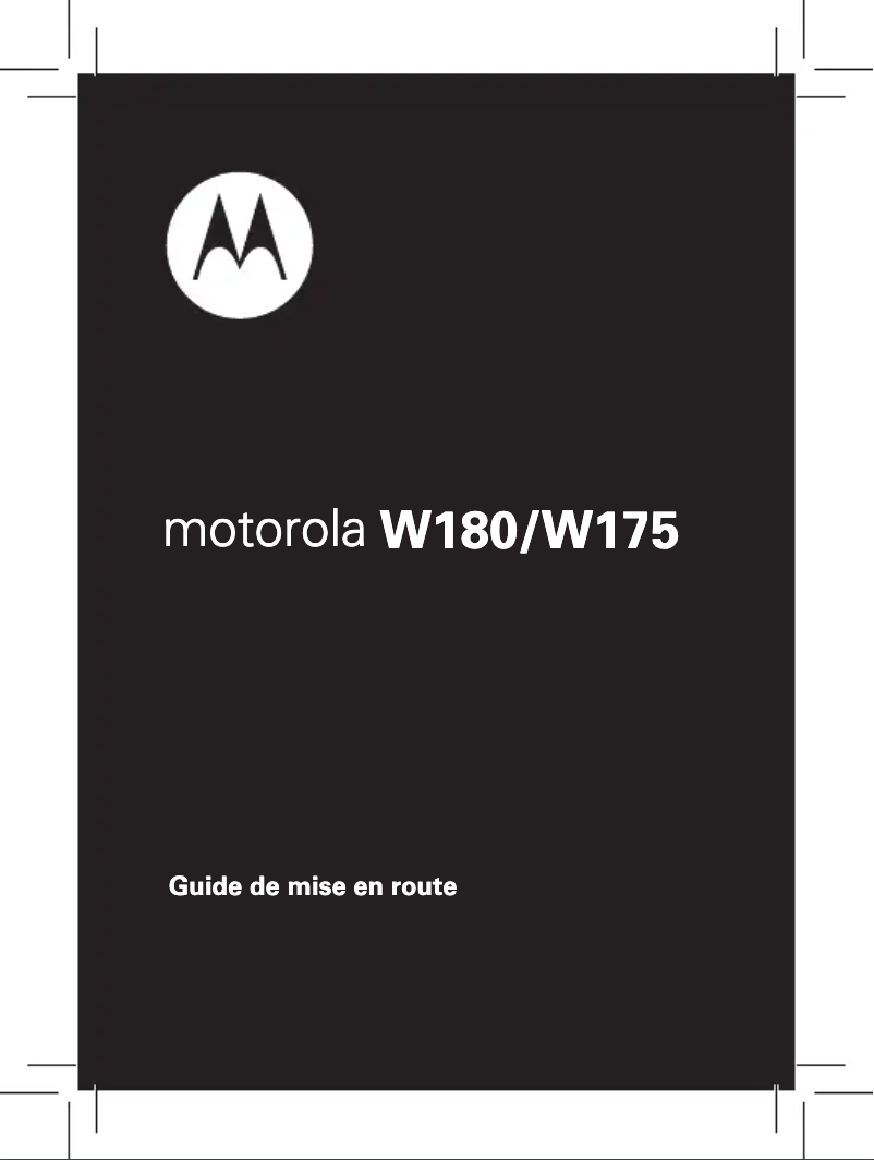 Página 1 del manual Manual de usuario Motorola W180