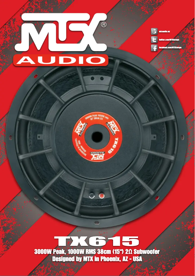 Page n°1 - Manuel utilisateur MTX Audio TX615