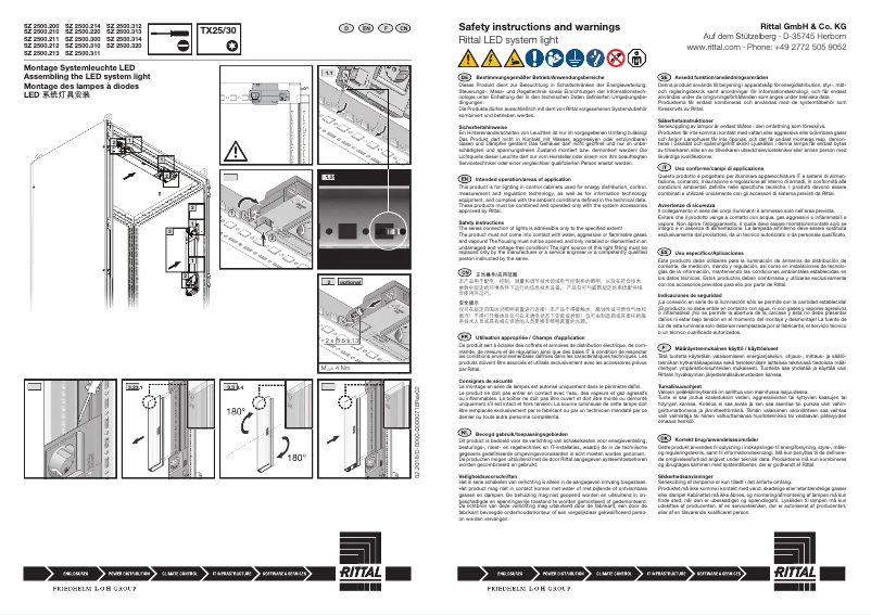 Page n°1 - Manuel utilisateur Rittal SZ 2500.320