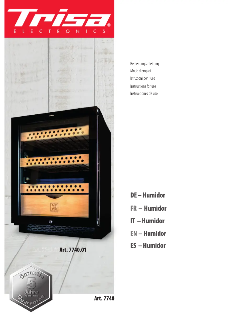Page 1 de la notice Manuel utilisateur Trisa 7740.01
