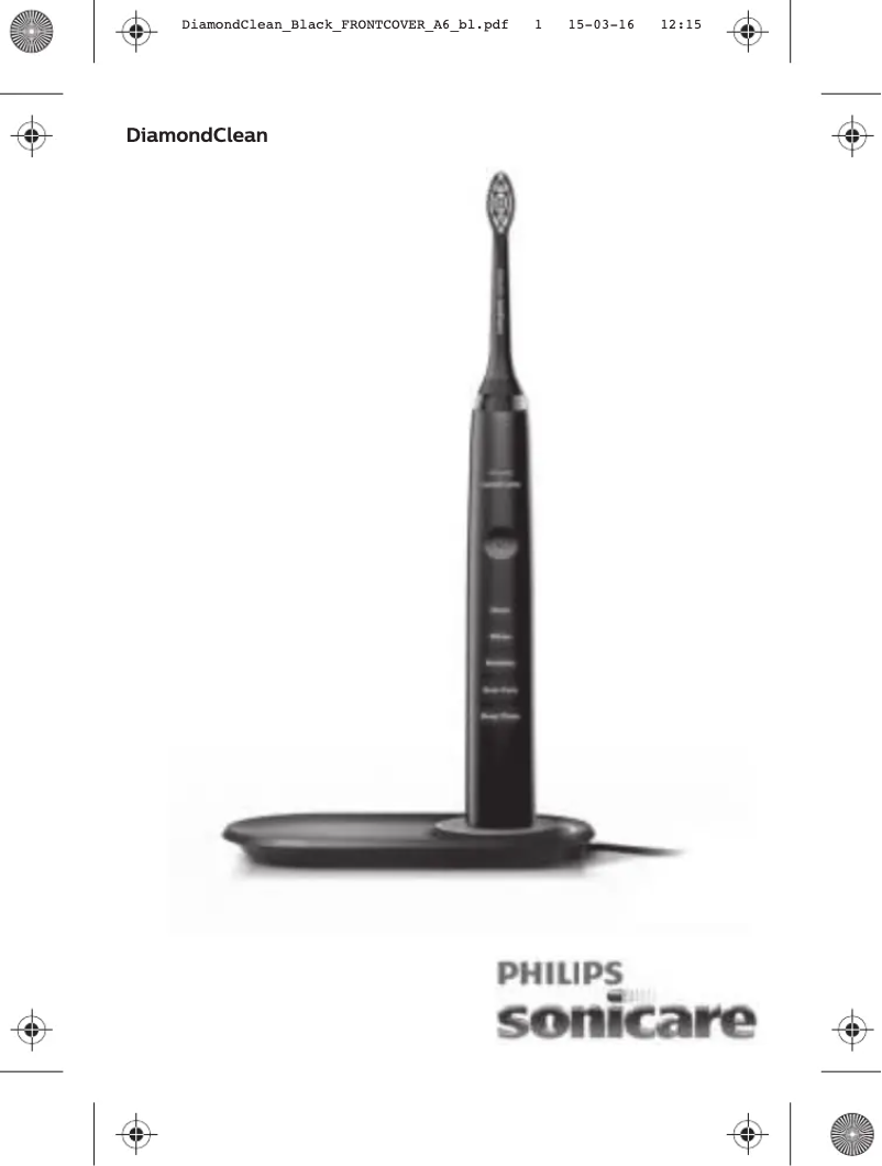 Page 1 de la notice Manuel utilisateur Philips Sonicare DiamondClean HX9352