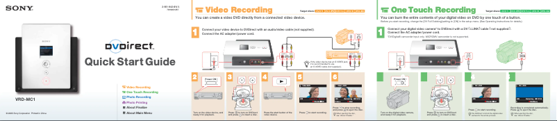 Página 1 del manual Guía de instalación Sony VRD-MC1