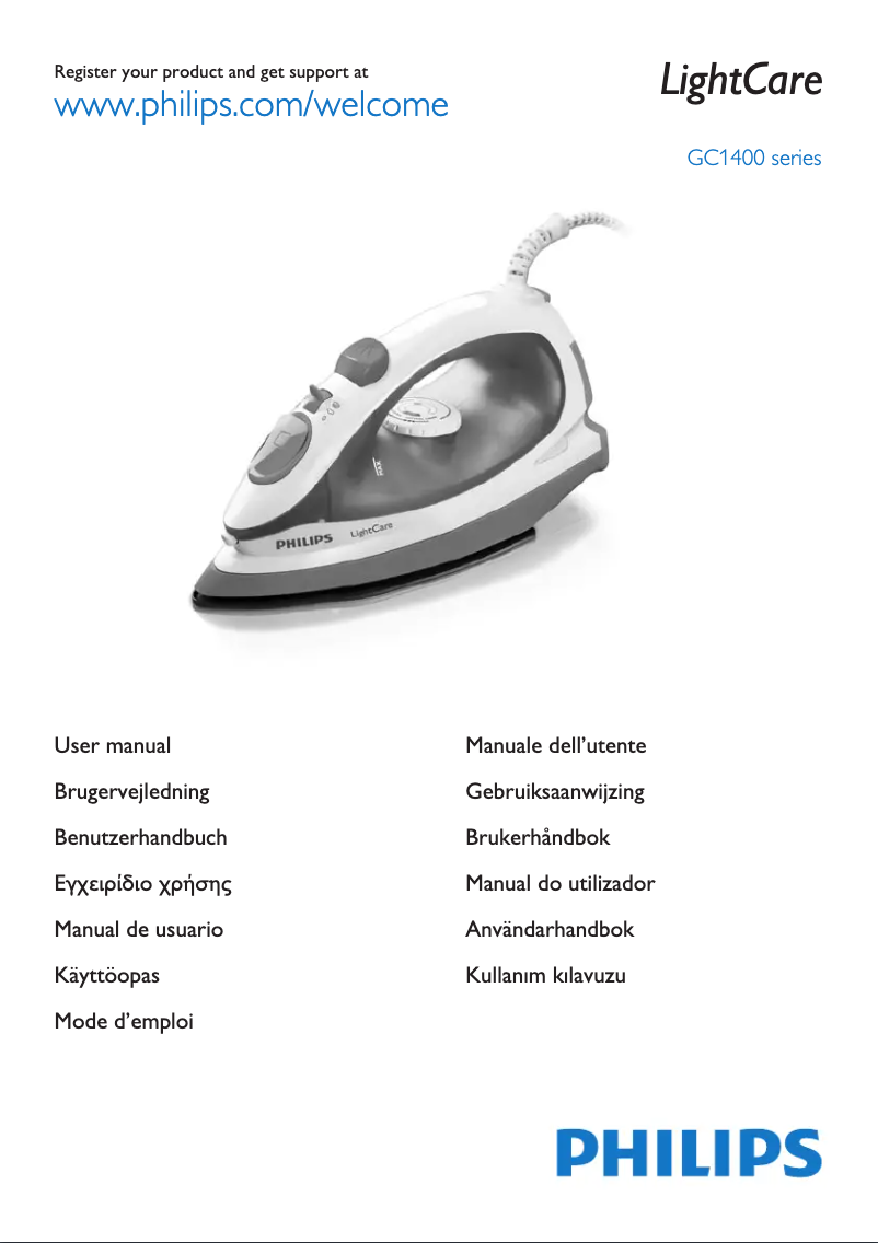 Page n°1 - Manuel utilisateur Philips Walita FeatherLight GC1418