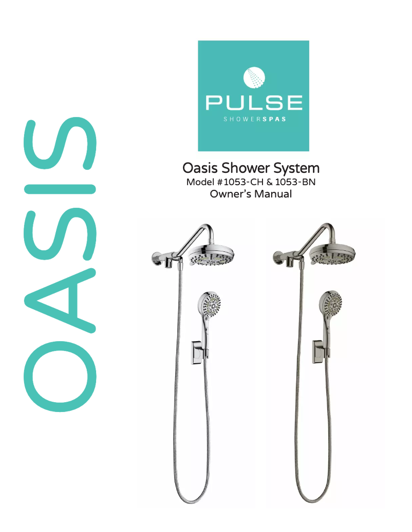 Page n°1 - Manuel utilisateur Pulse ShowerSpas Oasis 1053-BN