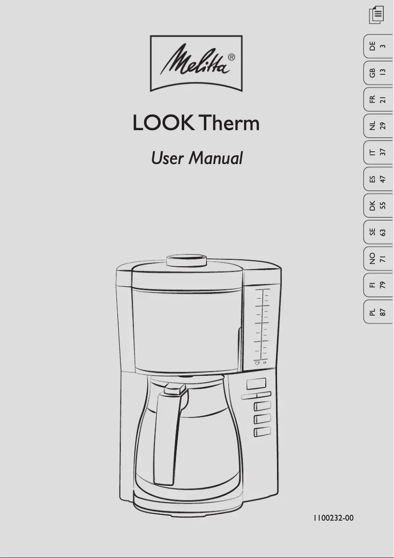 Image de la première page du manuel de l'appareil Look Therm