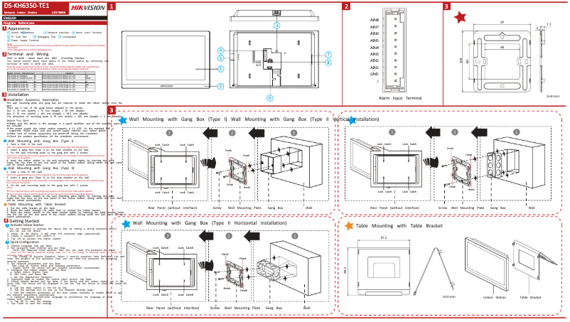 Página 1 del manual Guía de inicio rápido Hikvision DS-KH6350-TE1