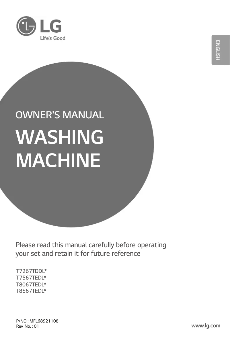 Página 1 del manual Manual de usuario LG T7567TEDLK