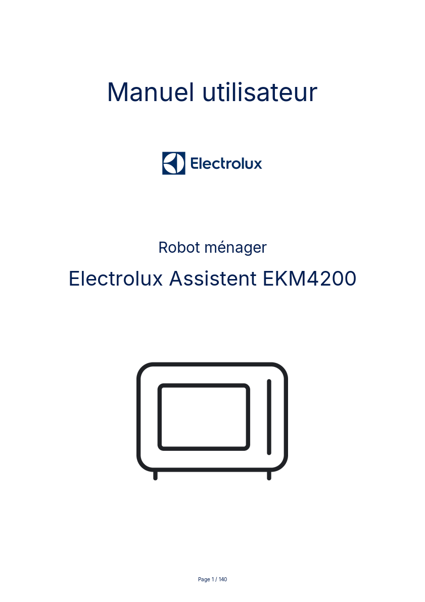 Image de la première page du manuel de l'appareil Assistent EKM4200