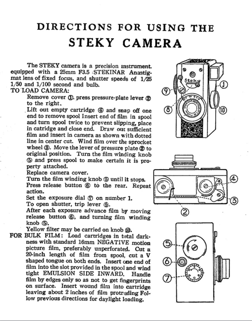 Image de la première page du manuel de l'appareil Steky