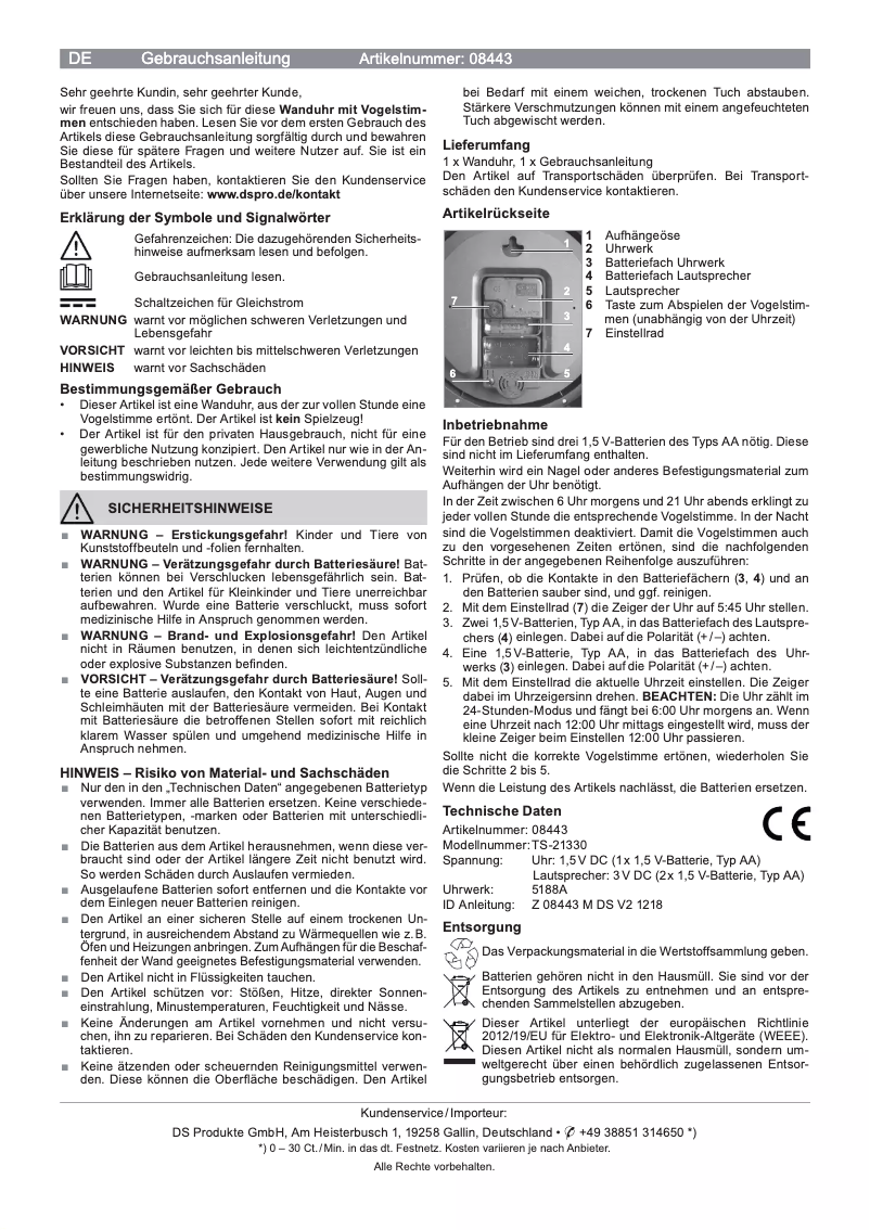 Page n°1 - Manuel utilisateur EasyMaxx 08443