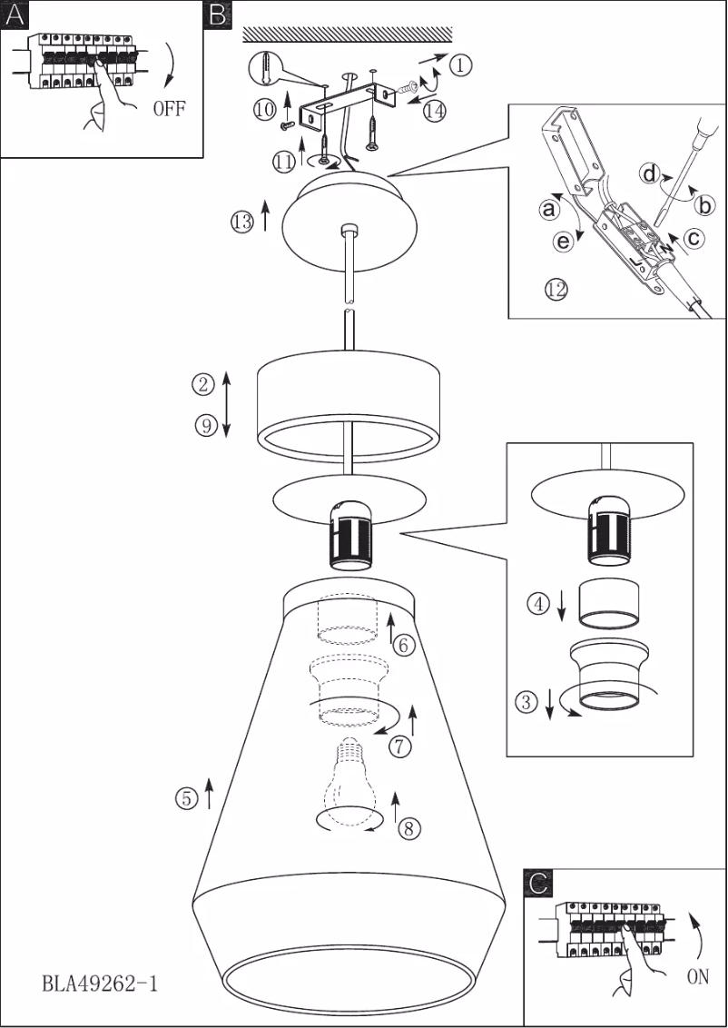 Page 1 de la notice Manuel utilisateur Eglo Vintage Brixham