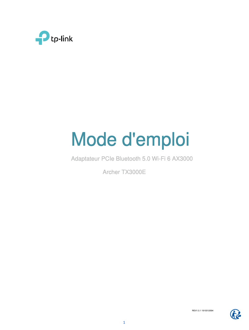 Página 1 del manual Manual de usuario TP-Link Archer TX3000E