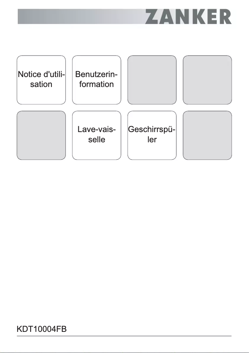 Page 1 de la notice Manuel utilisateur Zanker KDT10004FB