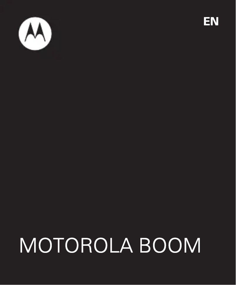 Page 1 de la notice Manuel utilisateur Motorola Boom
