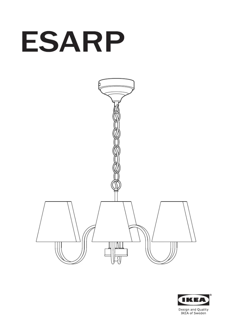 Page 1 de la notice Manuel utilisateur Ikea ESARP 904.275.74