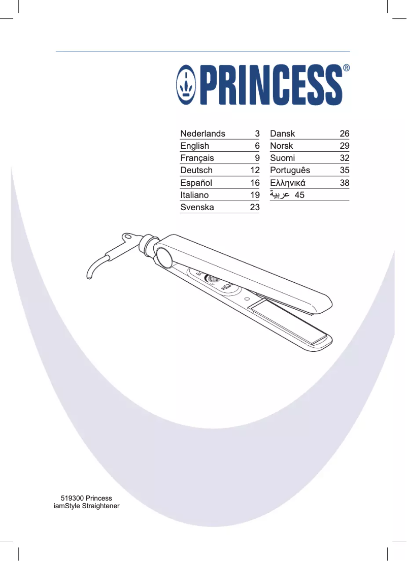 Page 1 de la notice Manuel utilisateur Princess 519300 iamStyle
