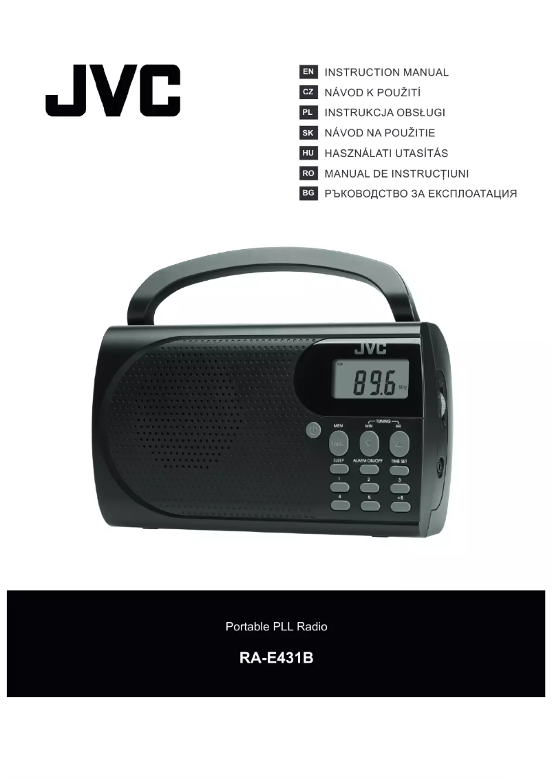 Page n°1 - Manuel utilisateur JVC RA-E431B