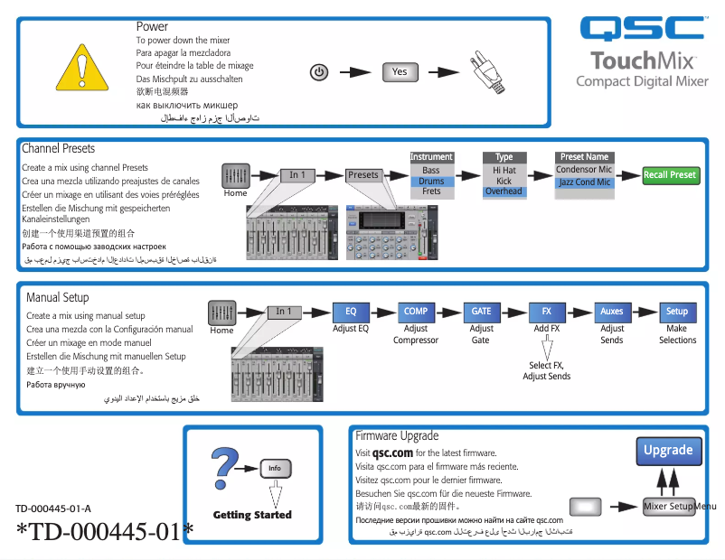 Page n°1 - Manuel utilisateur QSC TouchMix-30 Pro